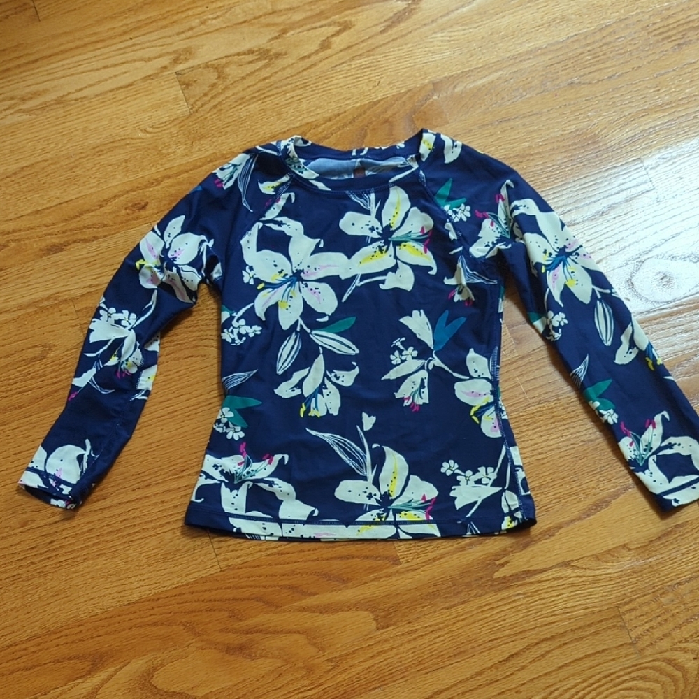 Tea Collection Navy Floral Rashguard